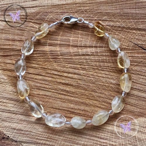 Citrine & Clear Quartz Bracelet